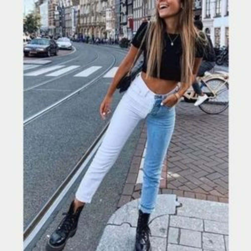 - two-toned jeans